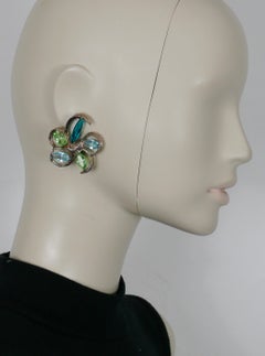 JEAN XAVIER DUHART Vintage Jewelled Clip-On Earrings