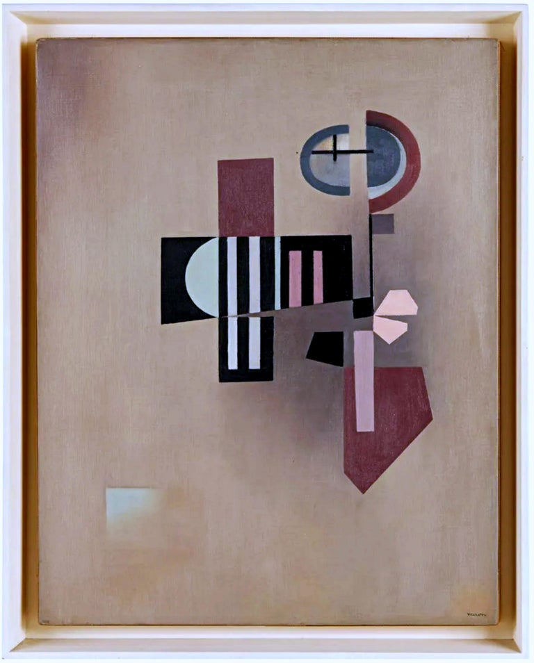Jean Xceron Abstract Painting - Composition No. 257 (Ex-collection of the Solomon R. Guggenheim Museum)