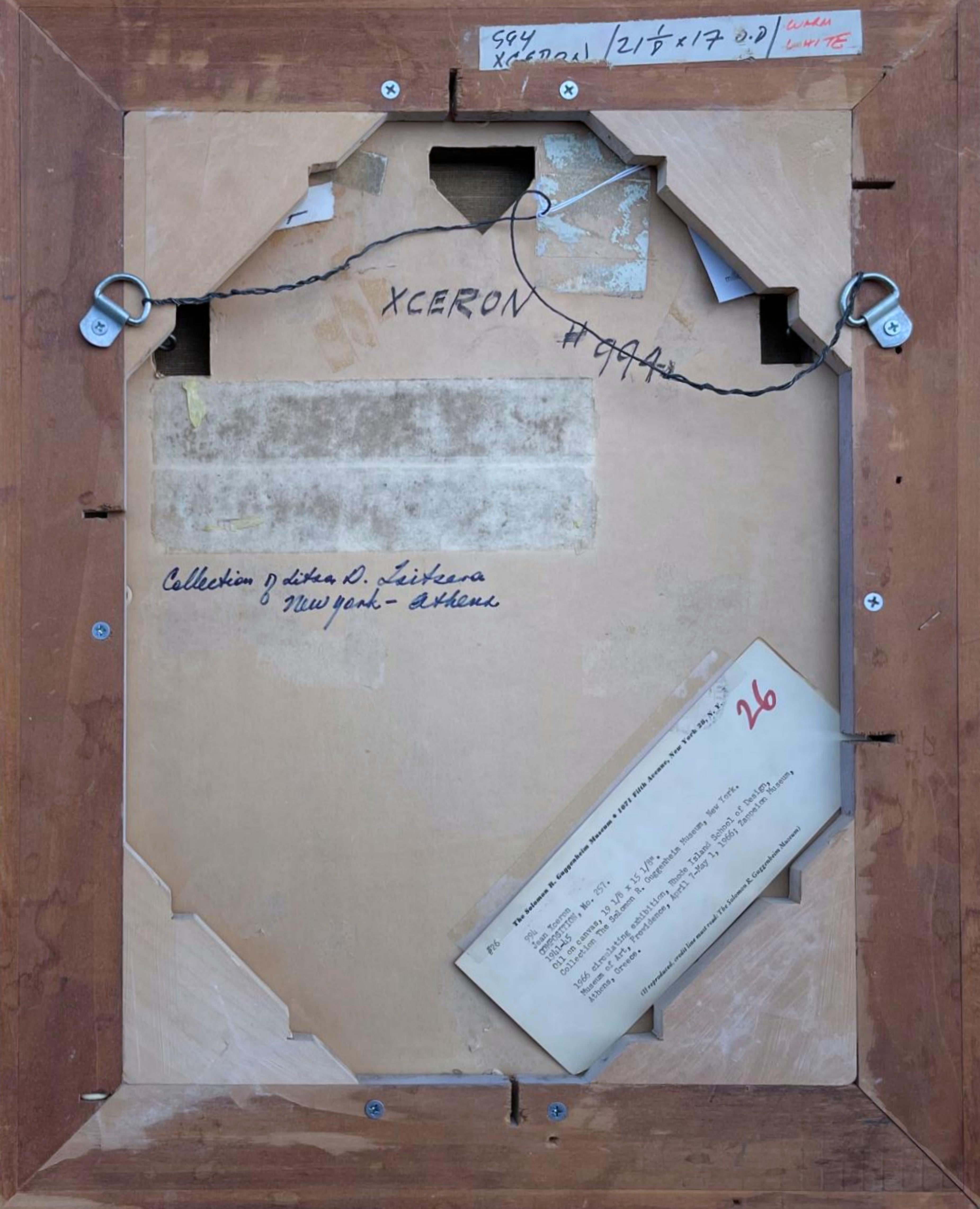 Quadro astratto della metà del secolo scorso, firmato e unico, collezione Guggenheim Museum in vendita 1