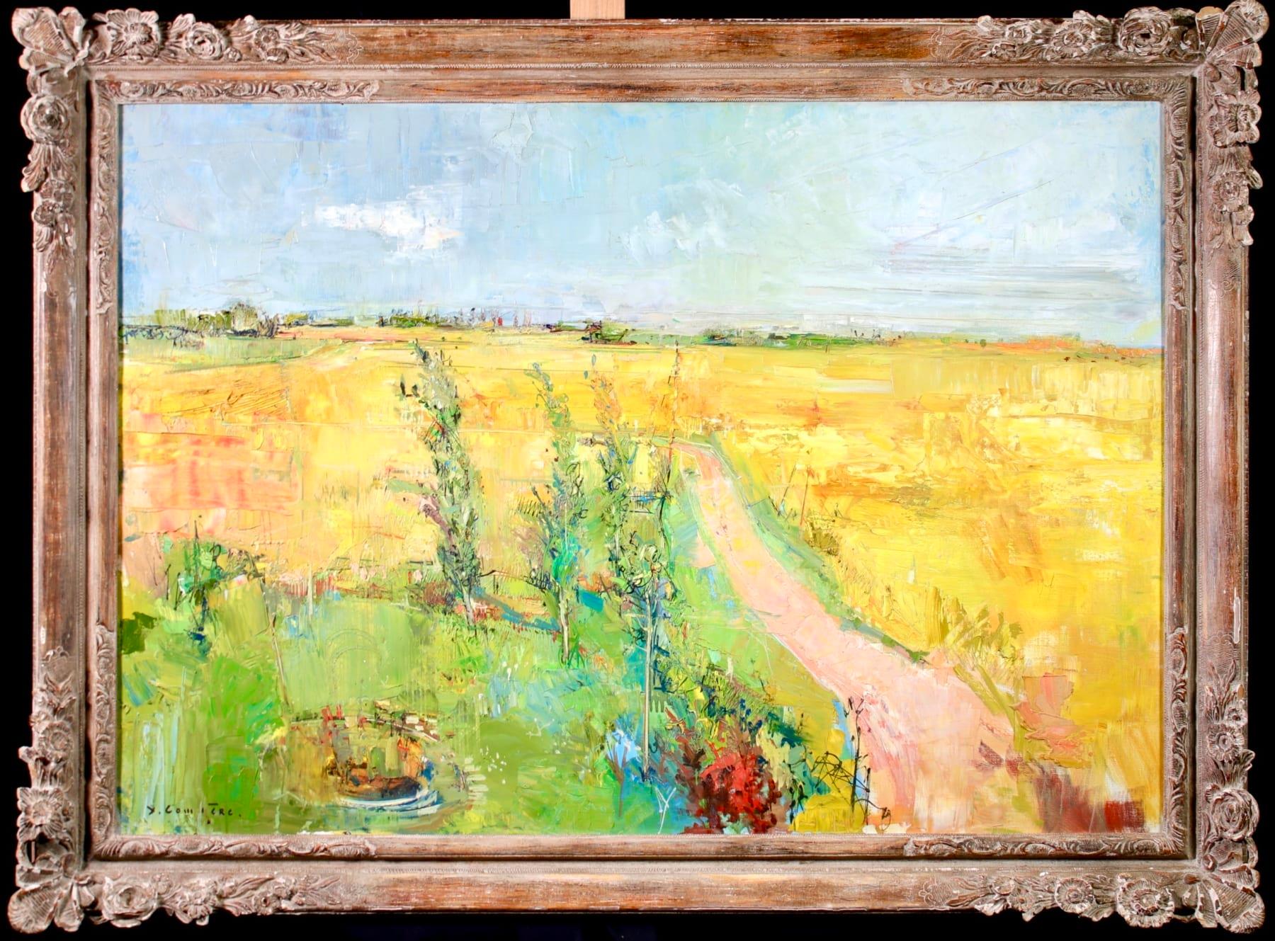 Jean Yves Commère Landscape Painting - Paysage - Post Impressionist Oil, Summer Landscape by Jean Yves Commere