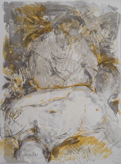 Nudo nel fienile - litografia originale firmata