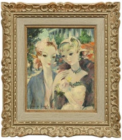 Parisian Beauties on the Boulevard, Post Impressionist French Painting