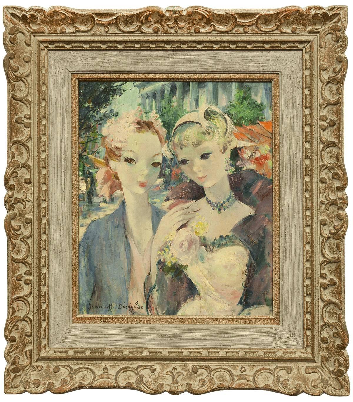 Pariser Schönheiten auf dem Boulevard, postimpressionistische französische Malerei