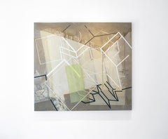 Permanently Temporary #2: Geometric & Gestural Abstract Painting in Earth Tones