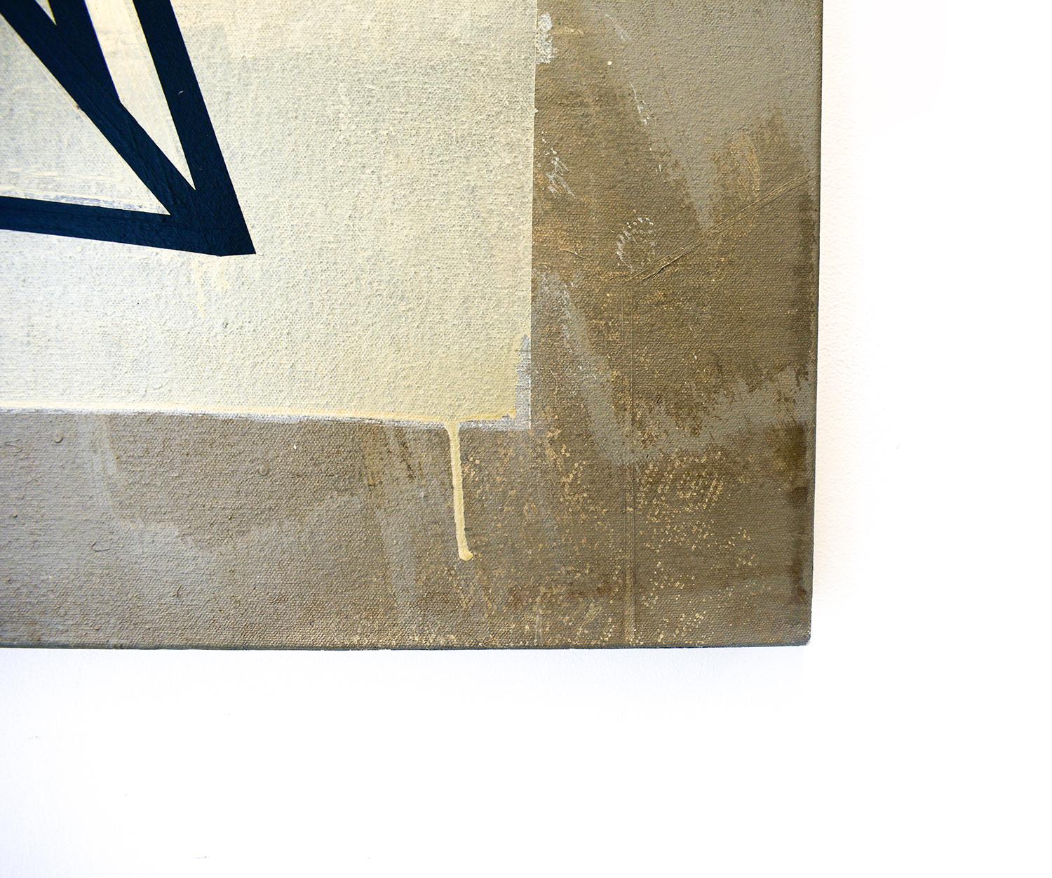 Permanently Temporary #2: Geometric & Gestural Abstract Painting in Earth Tones 2
