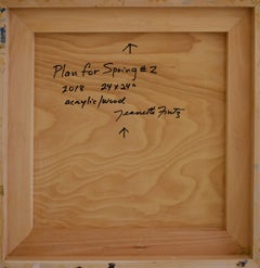 Plan for Spring #2 (Geometric Abstract Painting in Green, Beige and Light Blue)