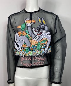 Jeanette Kastenberg - Giacca con perline di Edison "Bugs Bunny" limitata al 1990 - taglia grande