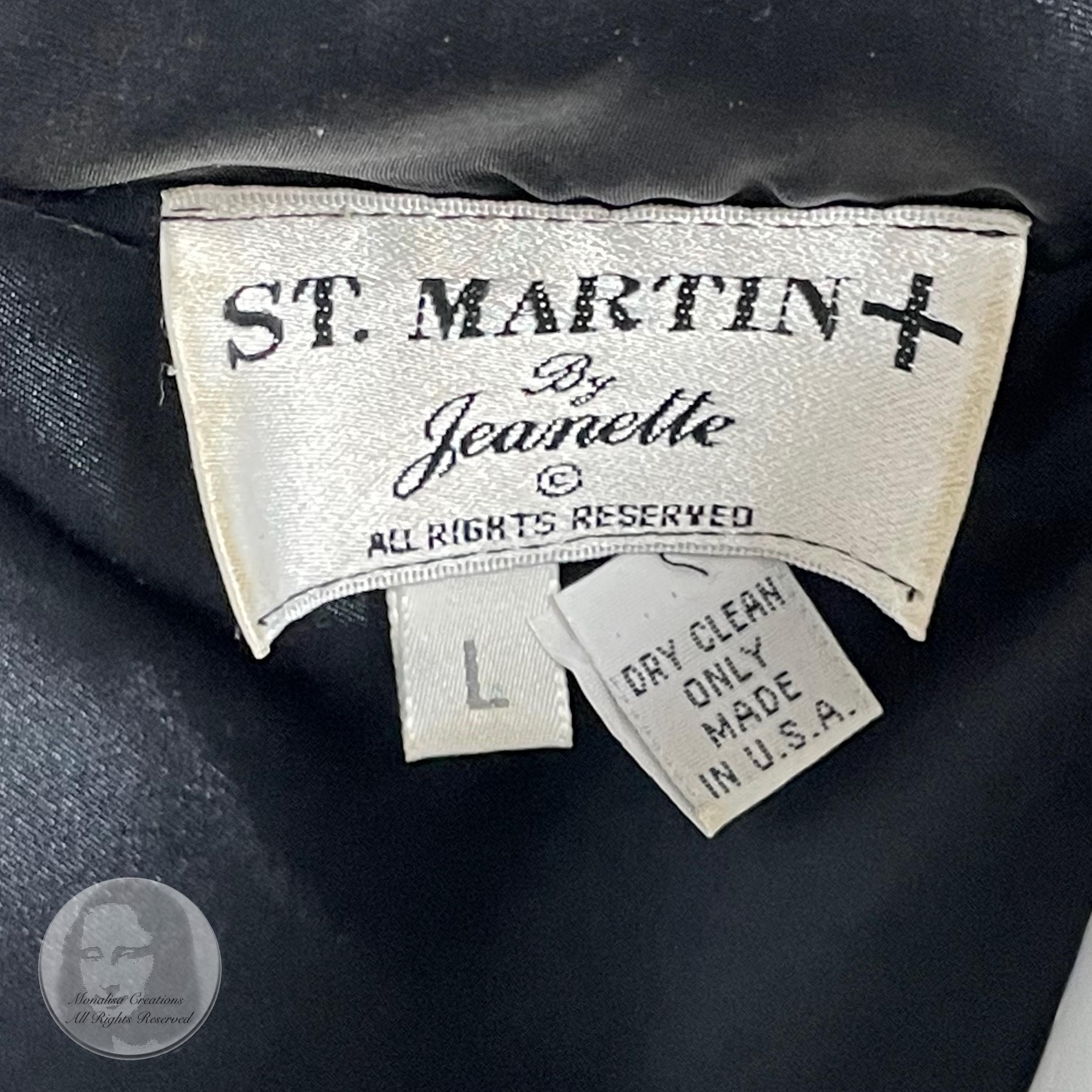 Jeanette Kastenberg St Martin Jacke Bolero Abend Seide Floral Pailletten 1980er Jahre L im Angebot 9