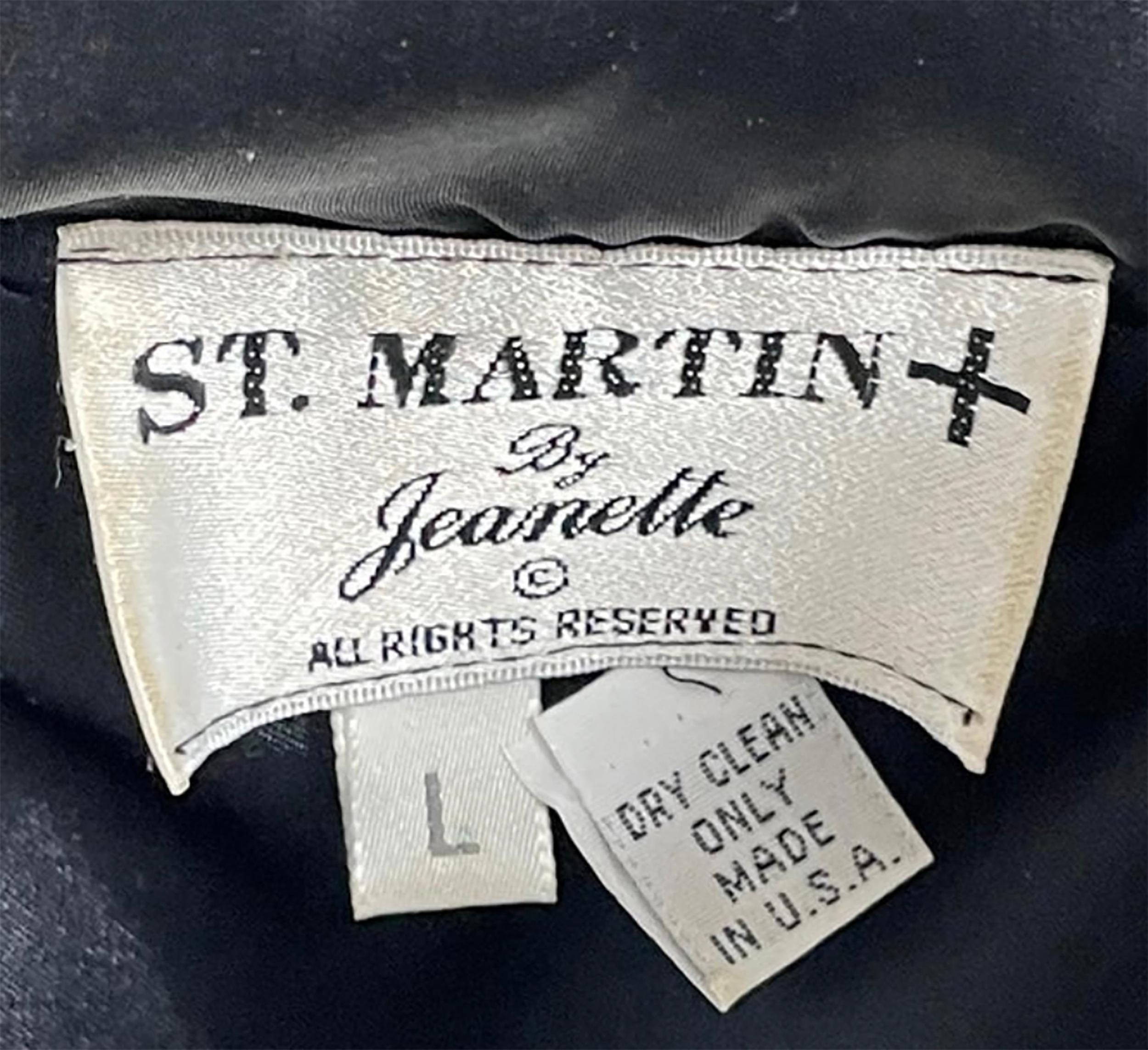 Jeanette Kastenberg St Martin Jacke Bolero Abend Seide Floral Pailletten 1980er Jahre L im Angebot 8