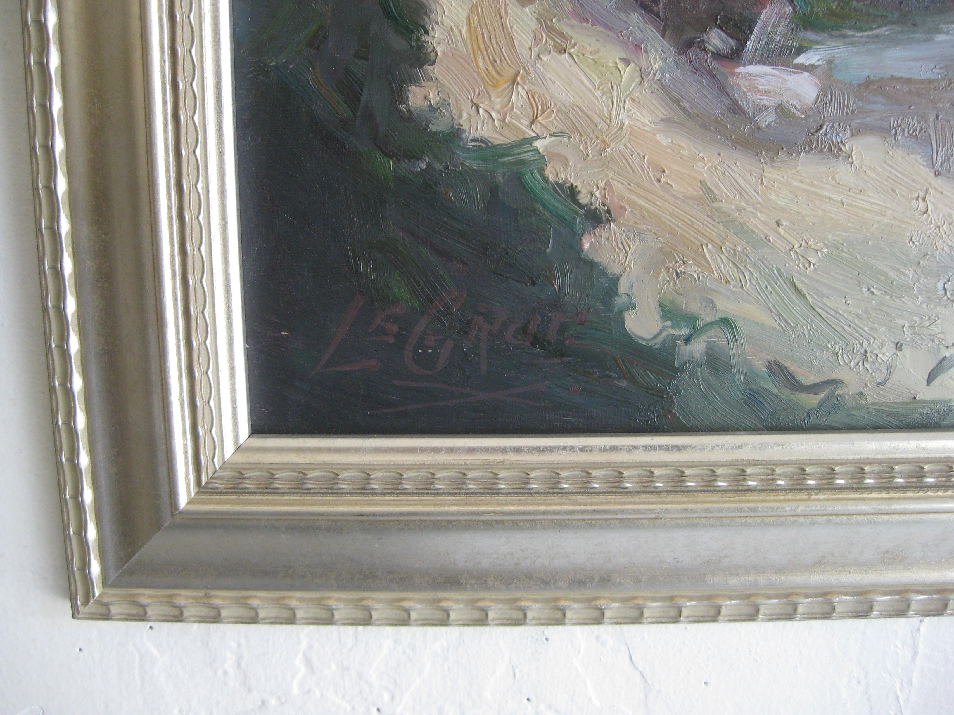 Jeanette Le Grue Impressionist Oil Painting California Beach Santa Barbara For Sale 1