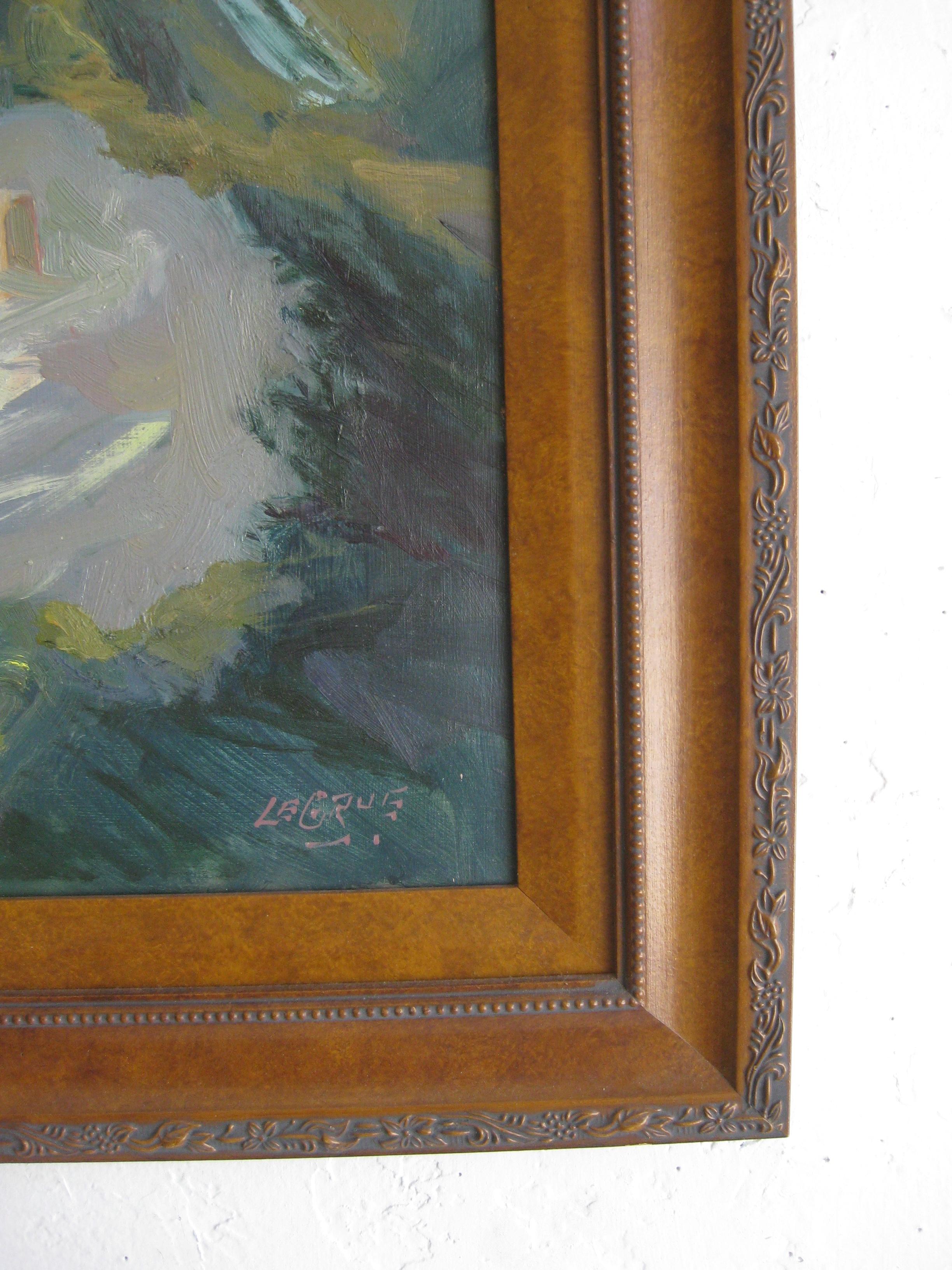 Jeanette Le Grue Impressionist Oil Painting of San Francisco Oakland Bay Bridge For Sale 5