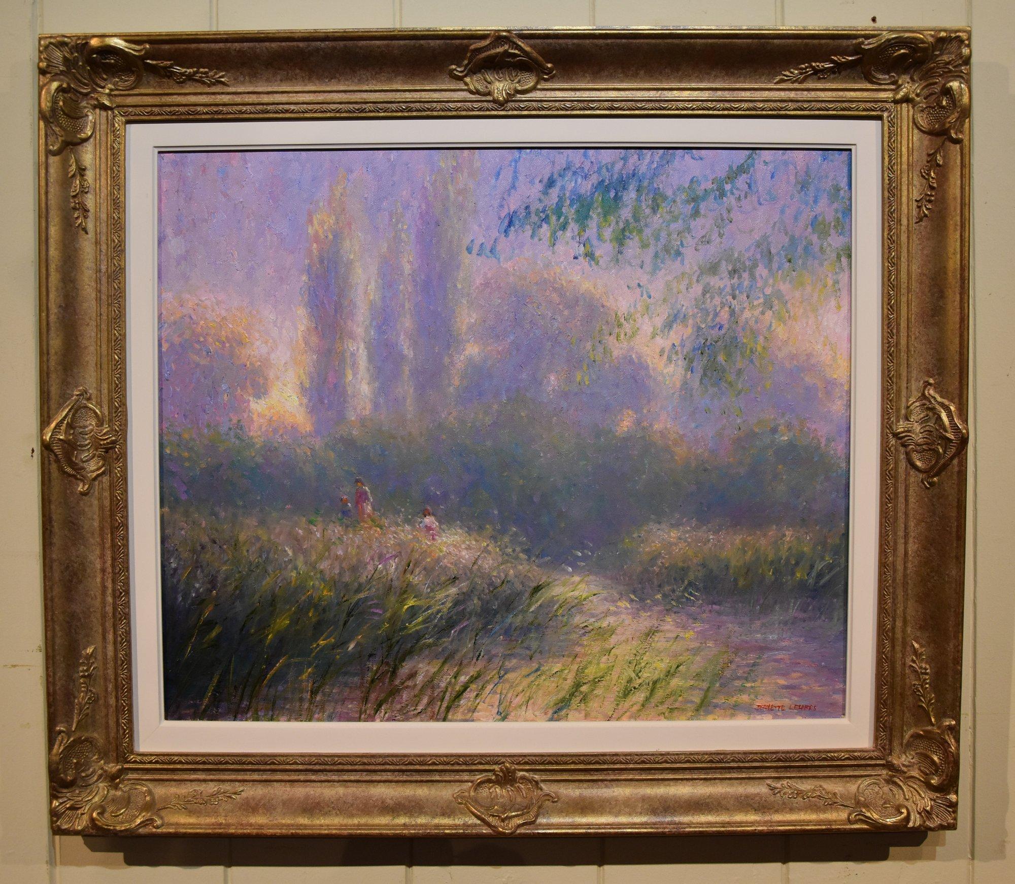 jeanette levers Landscape Painting - Oil Painting by Jeanette Levers "A Quiet Evening"