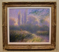 Vintage Oil Painting by Jeanette Levers "A Quiet Evening"