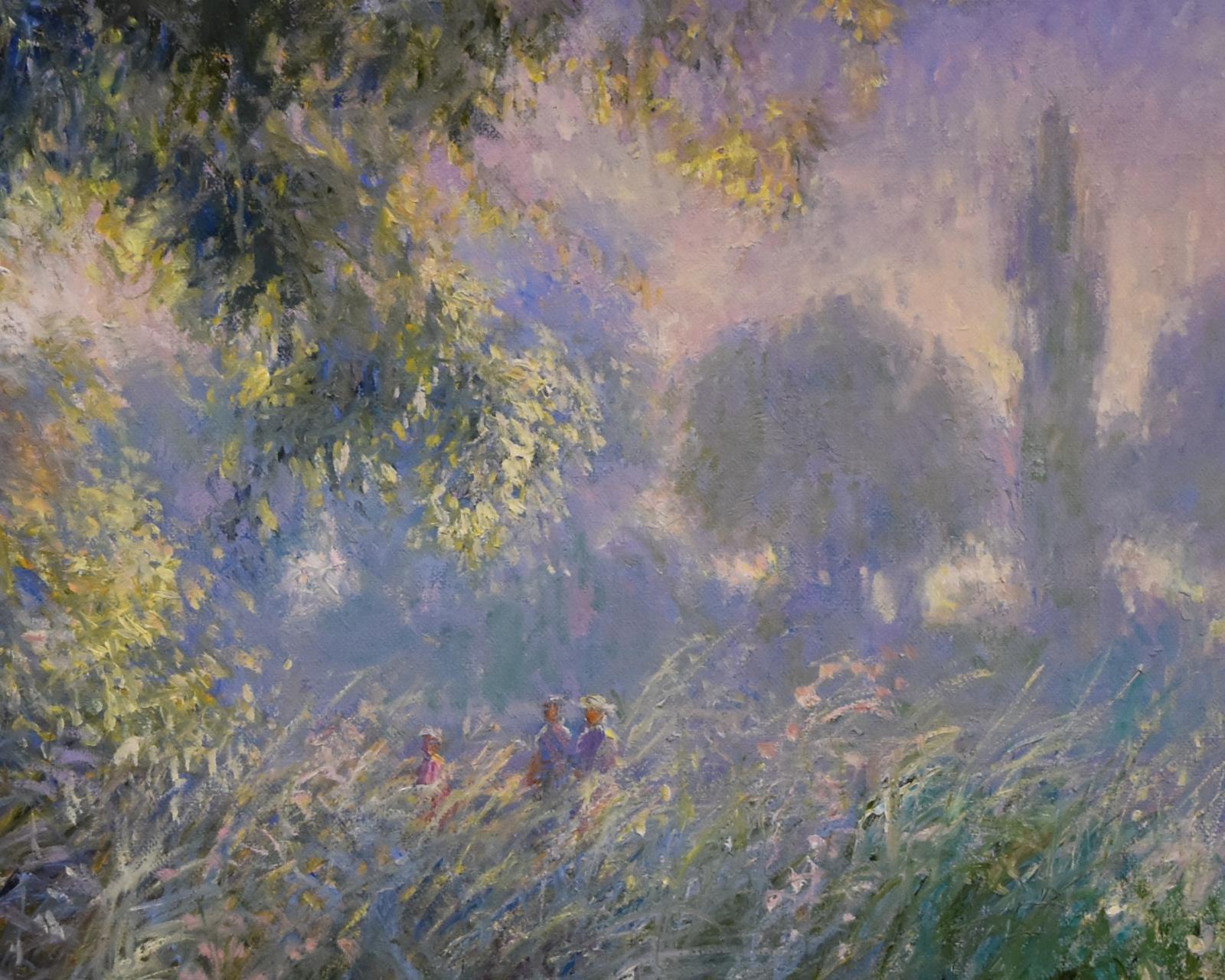 Ölgemälde von Jeanette Levers „Twilight on the Lakeside“ – Painting von jeanette levers