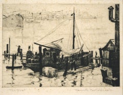 "The Boat" Hand Signed Drypoint Print