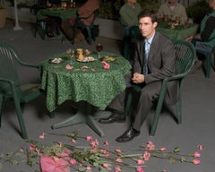 “Easy on the Eyes: Esther” Portrait Photograph of a Beautiful Man in a Cafe