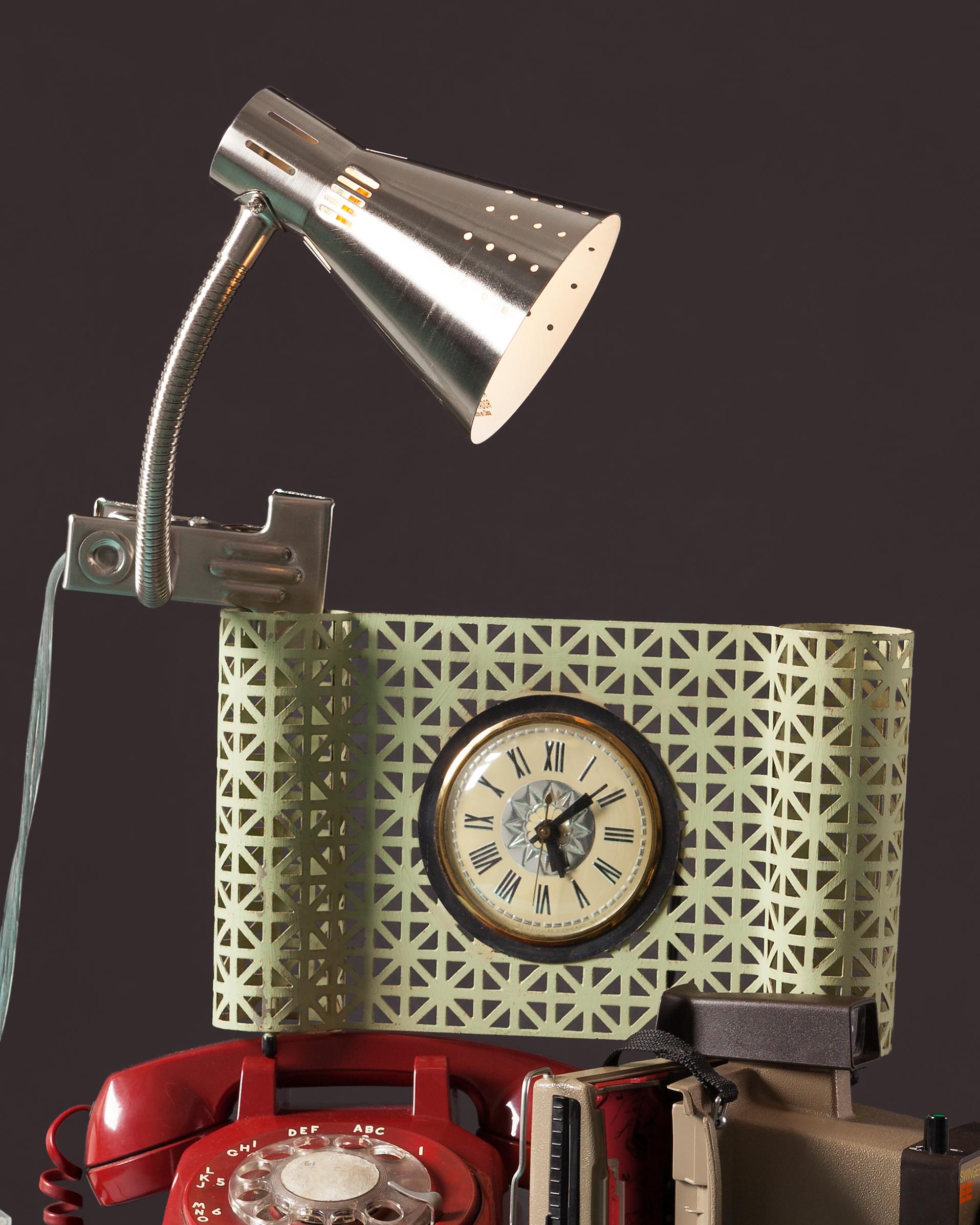 “Tech Vanitas: Red Phone” Contemporary Still-life Photograph of Vintage Tech  For Sale 1