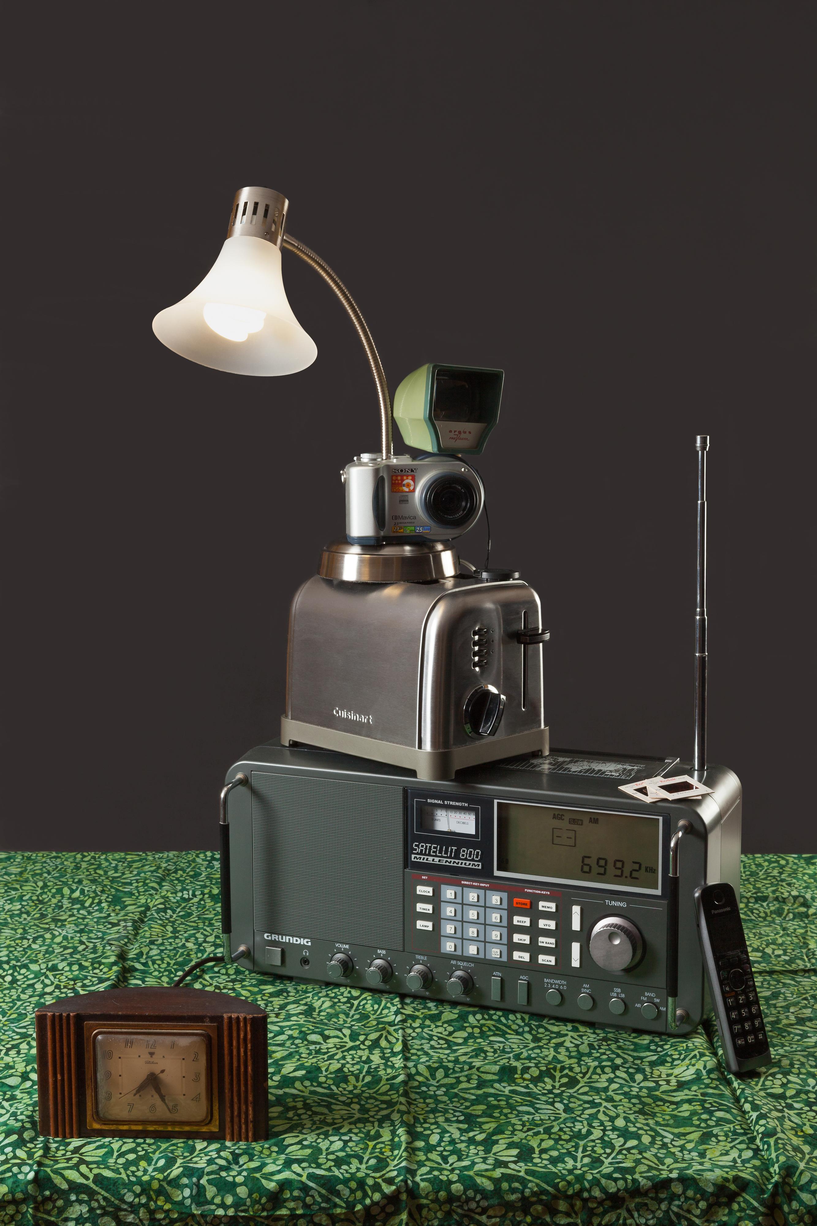 "Tech Vanitas: Satellite Radio" Contemporary Still-life Photo of Vintage Tech