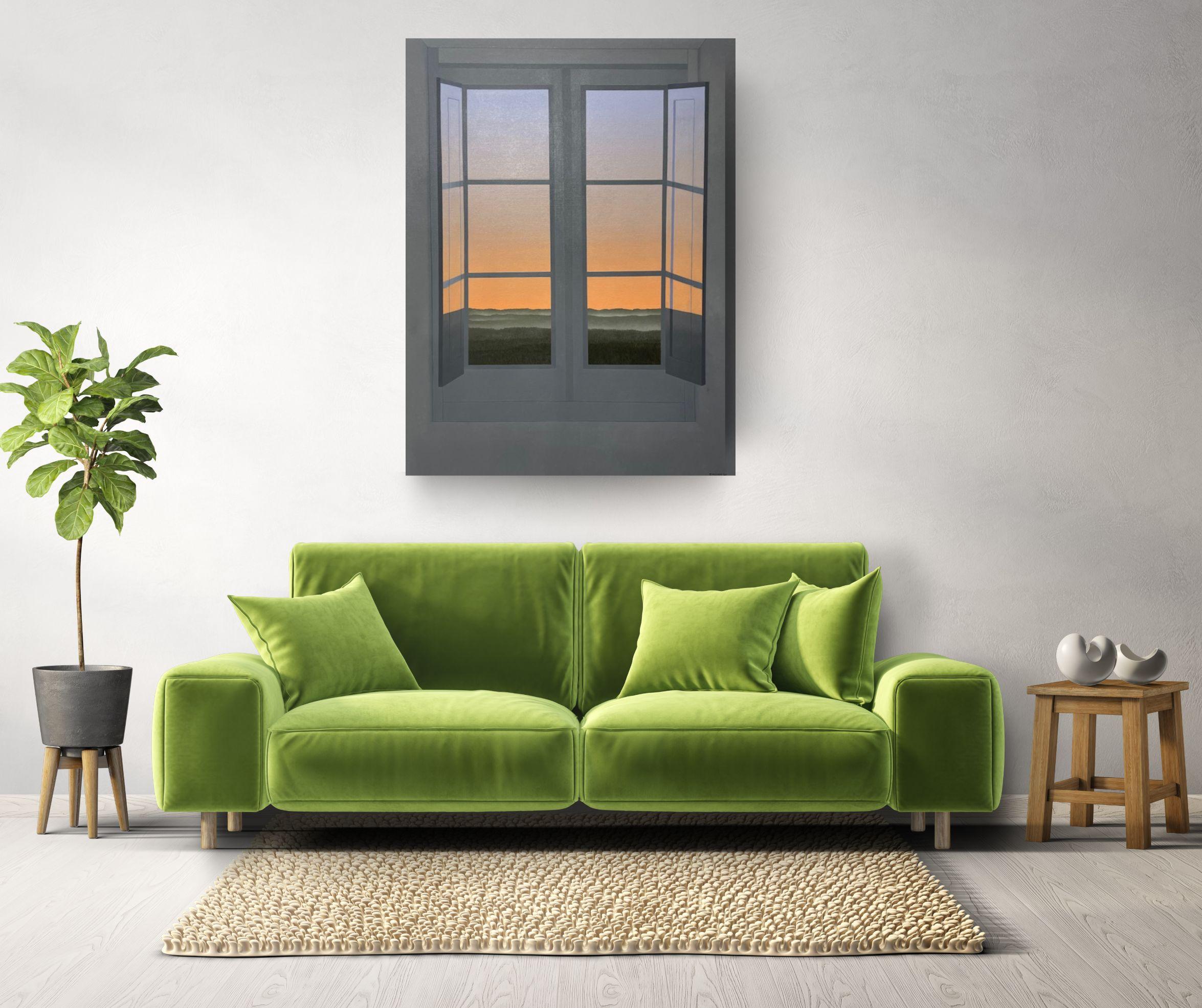 Abend in der Toskana - Original Realismus Landschaft Kunstwerk - Ölgemälde – Painting von Jeanette Meehan