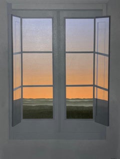 Abend in der Toskana - Original Realismus Landschaft Kunstwerk - Ölgemälde