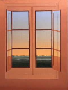 Abend in der Toskana, Landschaftsgemälde im Stil des Originalrealismus, Öl auf Leinwand, 122 x 91 cm