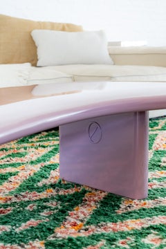 Jeanette No.11 Modern Sculptural Coffee Table in Soft Lilac High Gloss Lacquer