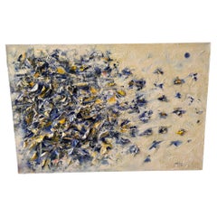 Jeanfilip - Large Acrylic, Collage on Canvas - Le Vol De Papillons - Signed 2012