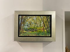 Fallen Tree - 21st Century Realistic Figurative landcape Painting of a Forest