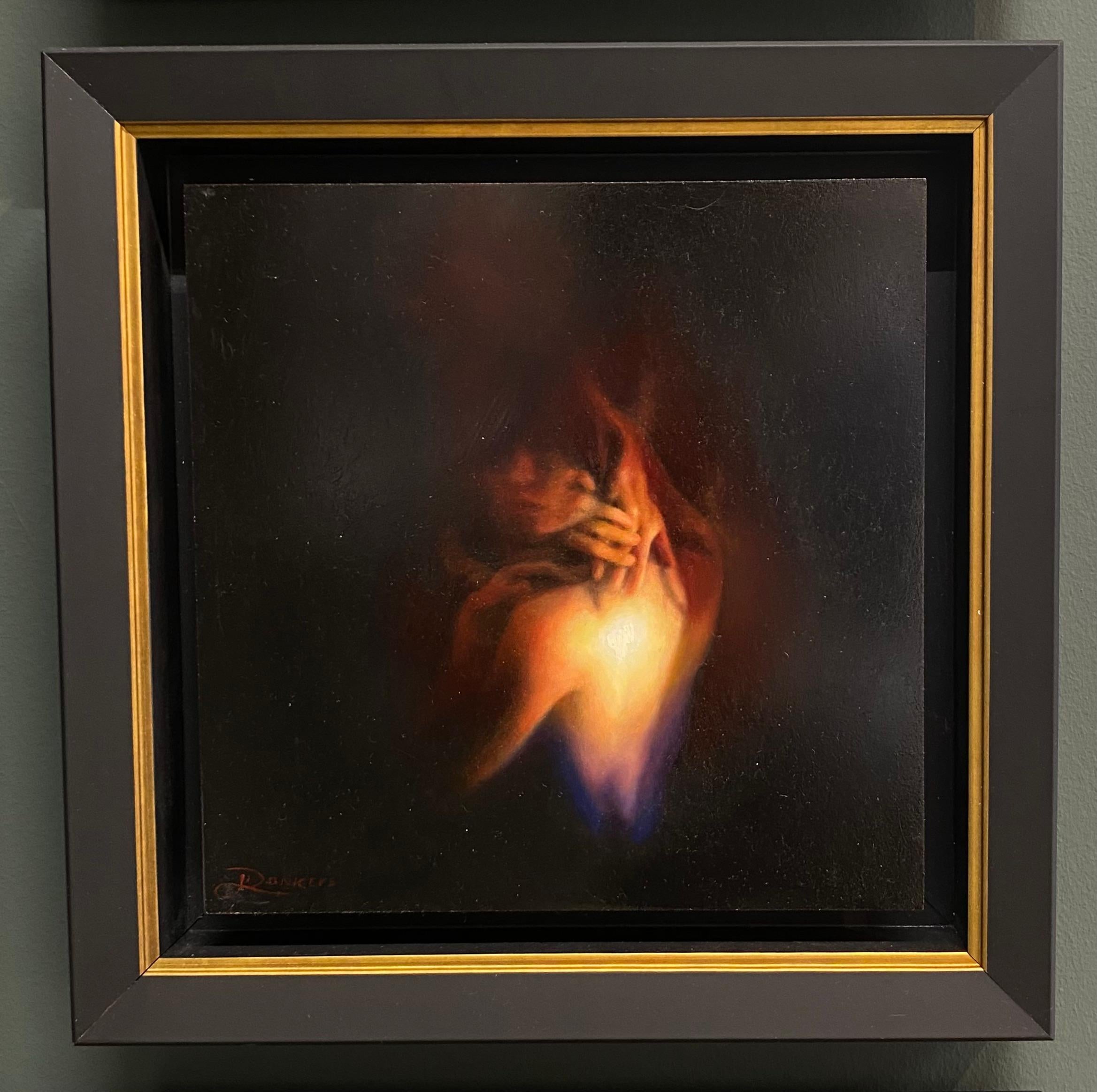 Fuego I - Pintura figurativa realista del siglo XXI - Painting de Jeanine Donkers