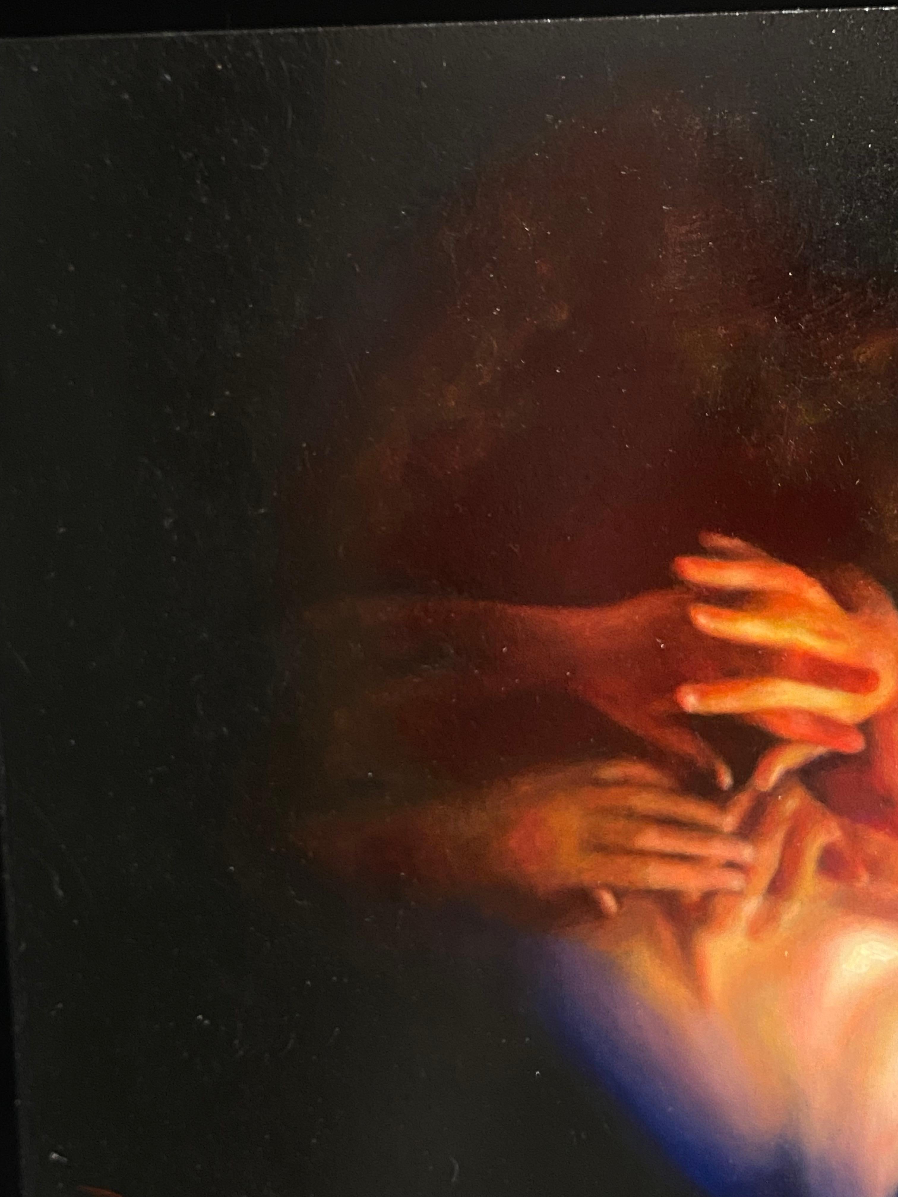 Fuego IV - Pintura figurativa realista del siglo XXI - Painting Realista de Jeanine Donkers