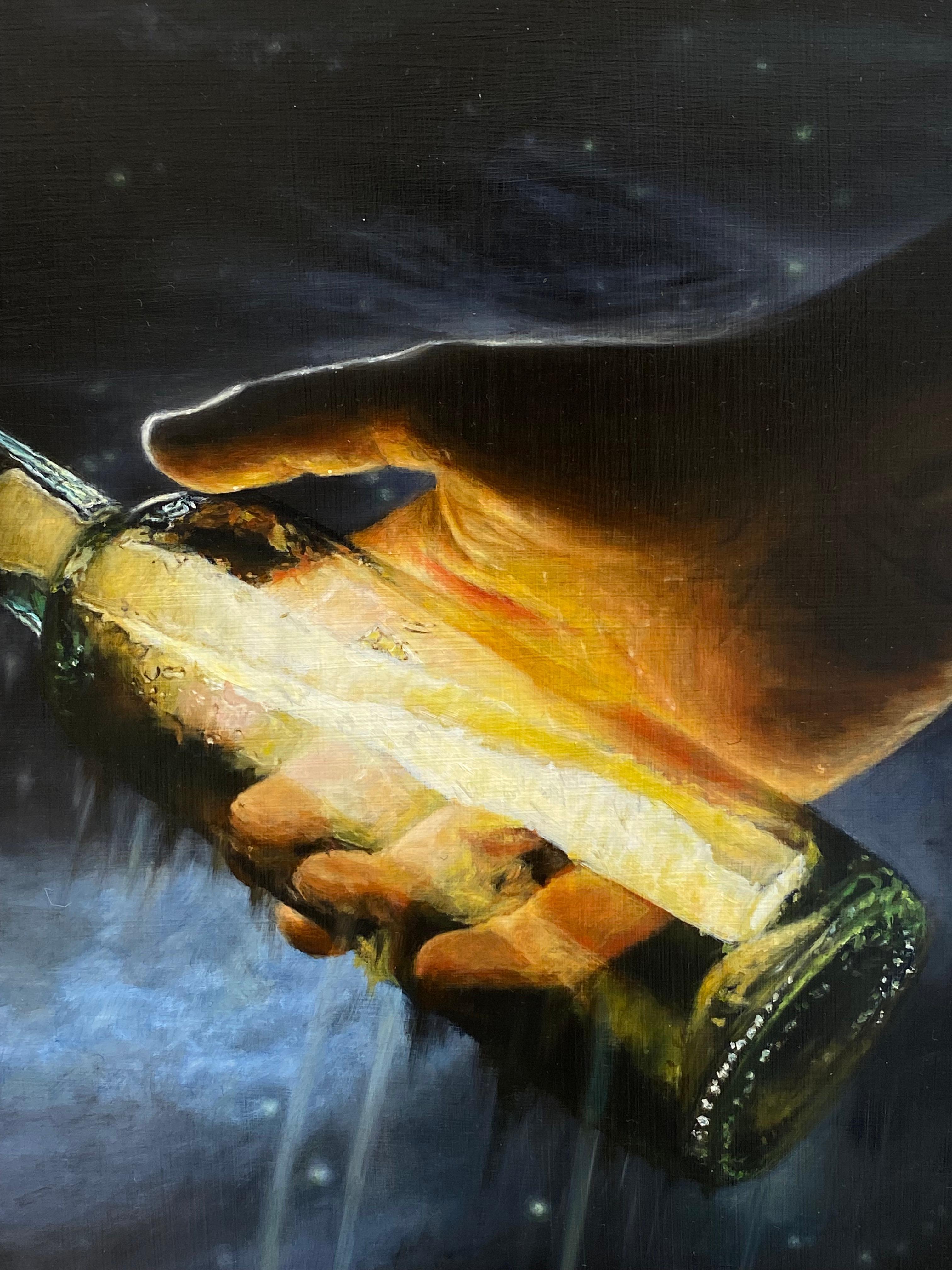 Note to self - 21st Century Realistic Figurative Painting For Sale 2