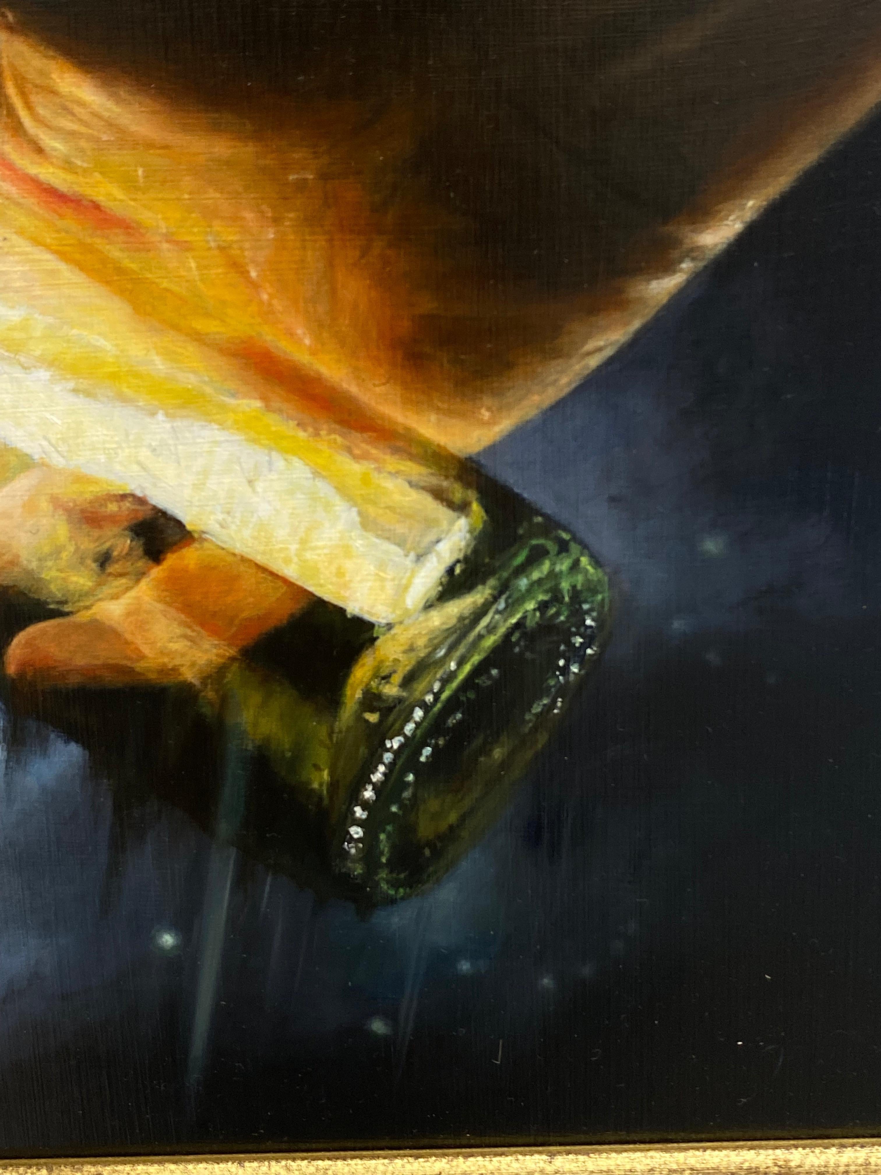 Note to self - 21st Century Realistic Figurative Painting For Sale 4