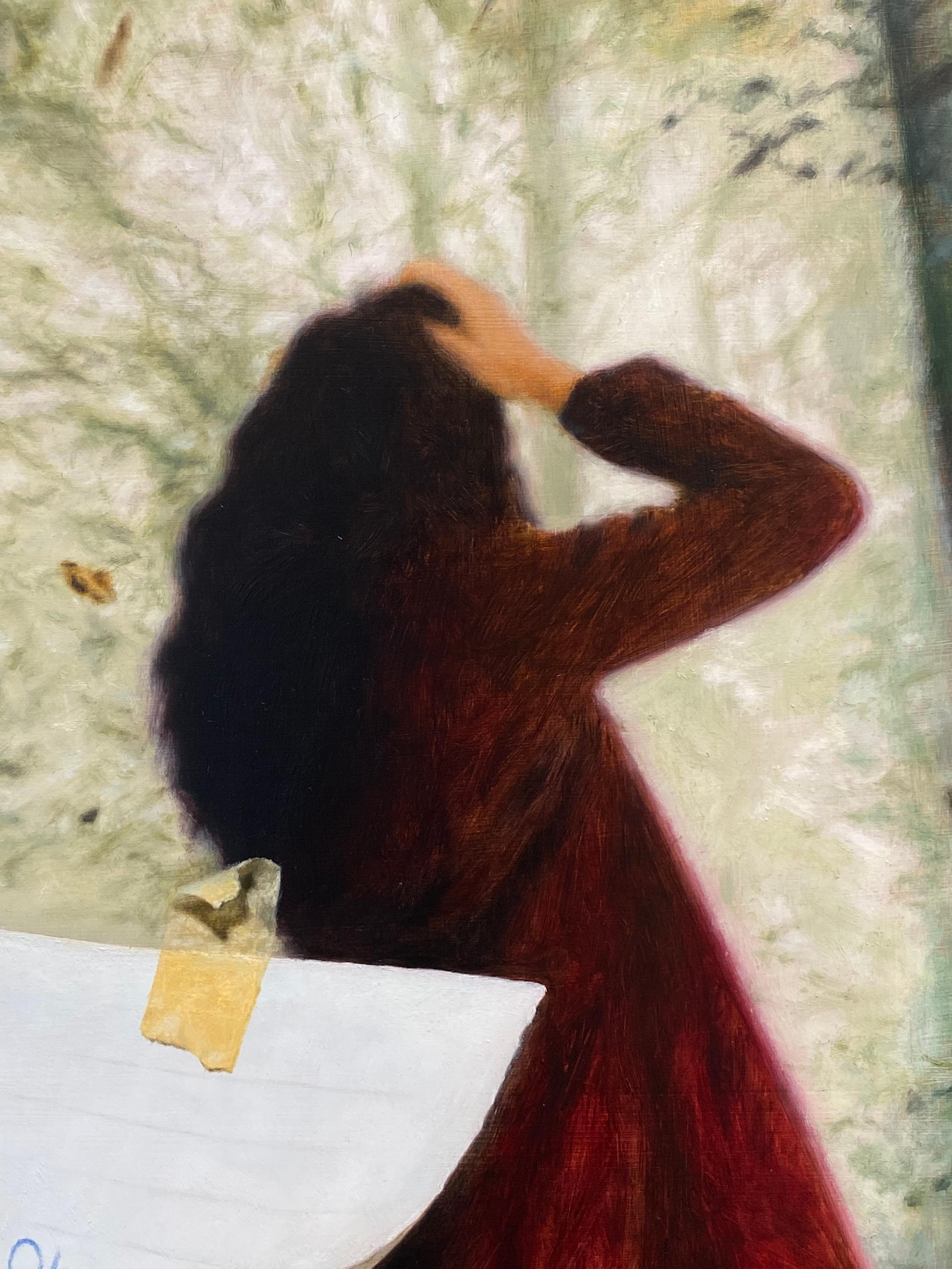 Okey – Realistisches Gemälde einer Person aus dem 21. Jahrhundert (Realismus), Painting, von Jeanine Donkers