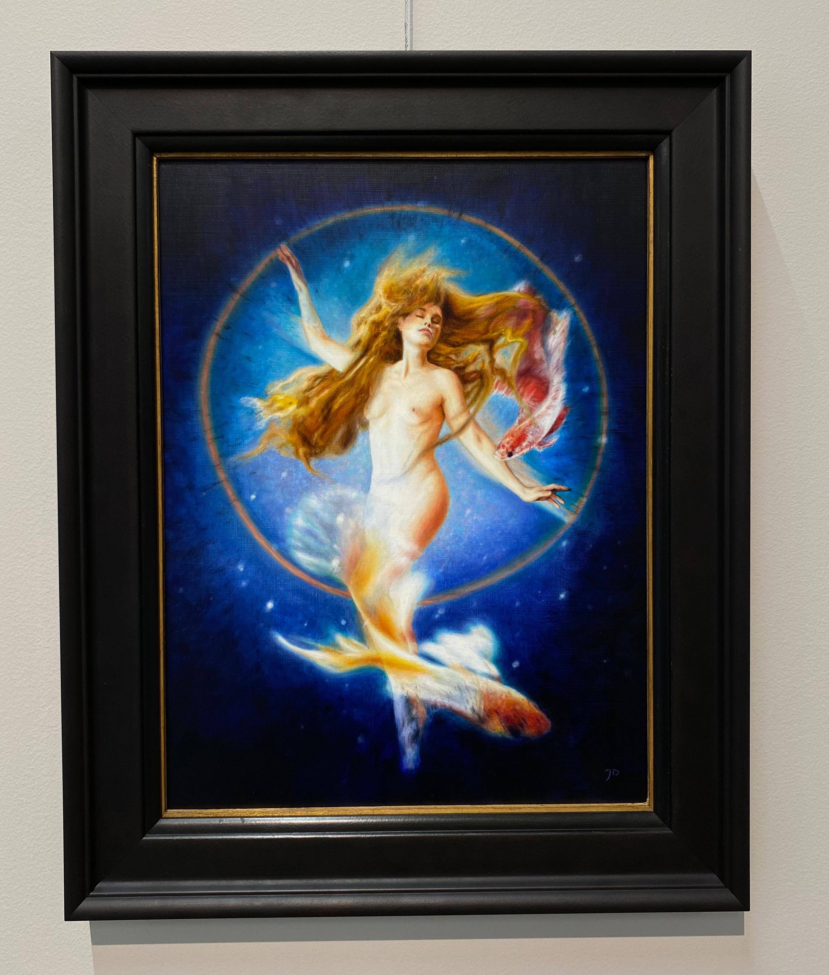 The divine feminine Venus - 21. Jahrhundert Realistisches Gemälde einer Person – Painting von Jeanine Donkers