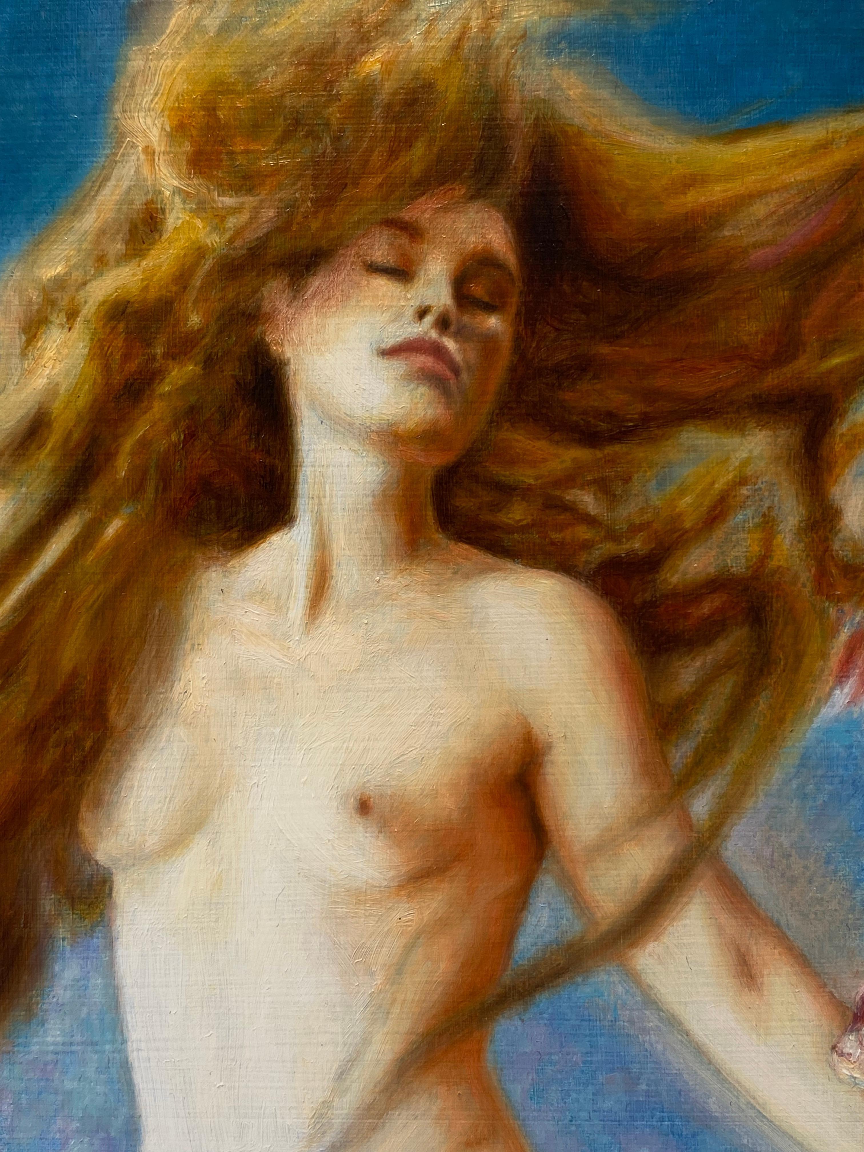 The divine feminine Venus - 21. Jahrhundert Realistisches Gemälde einer Person im Angebot 1