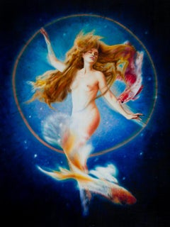Venus la divina femenina - Pintura realista del siglo XXI de una persona