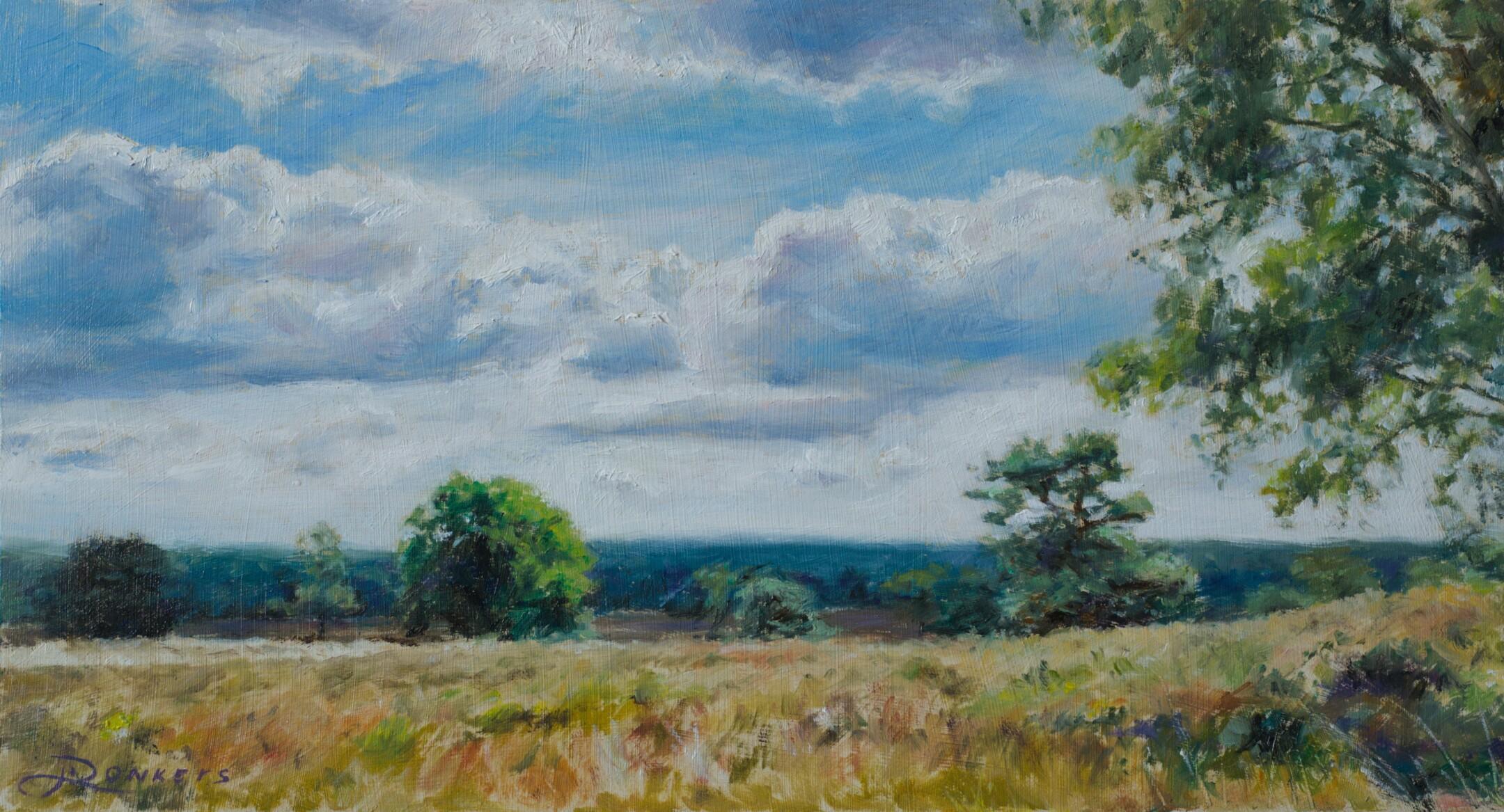 Zilvense Heath - 21st Century Realistic Figurative landcape Painting of a Forest