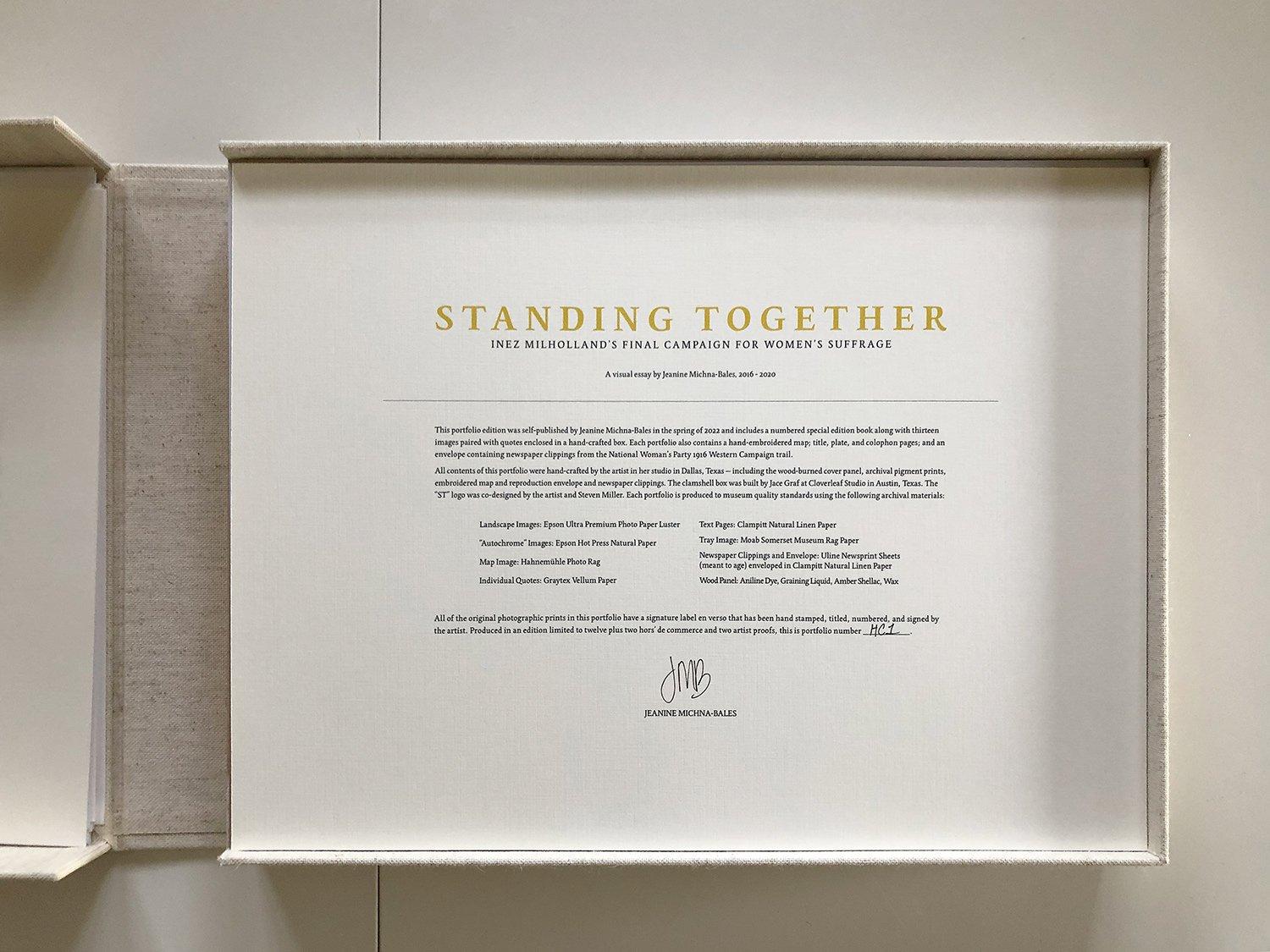 Standing Together: Limited Edition Portfolio by Jeanine Michna-Bales For Sale 3