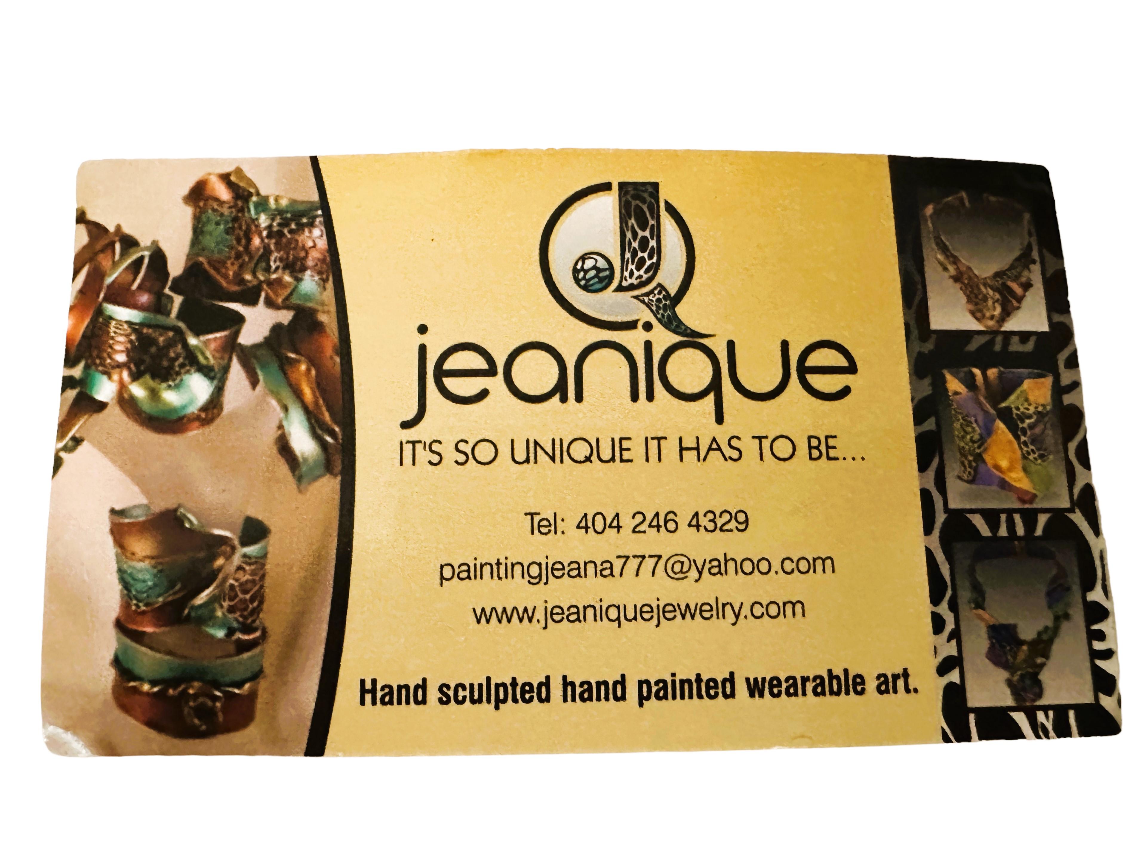 Jeanique Handgeformte, handbemalte, tragbare Kunst - Halskette & Armband Damen