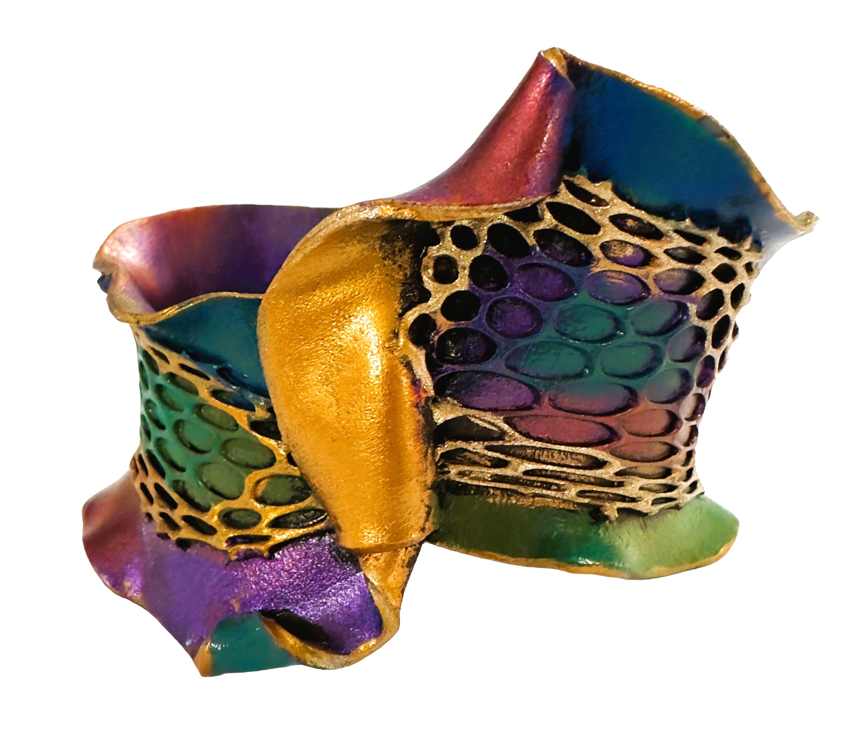 Jeanique Handgeformte, handbemalte, tragbare Kunst - Halskette & Armband 1