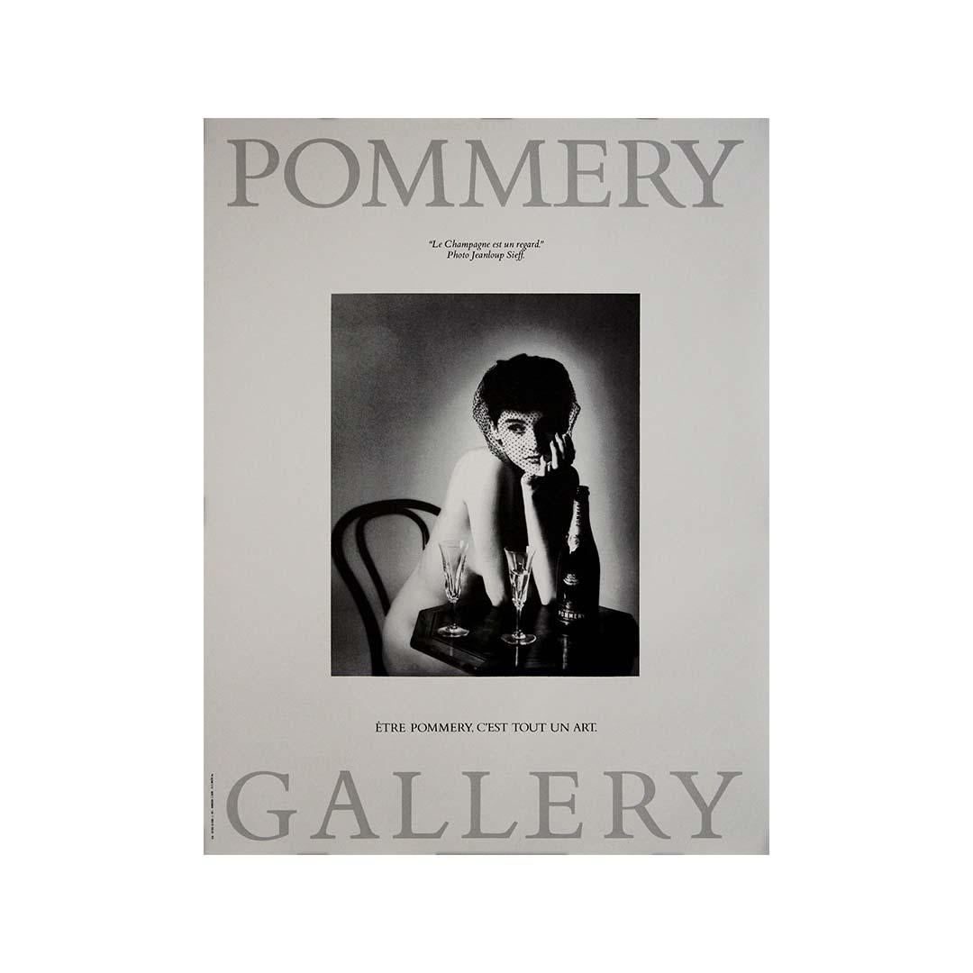 1987 original poster designed by Jeanloup Sieff for Champagne Pommery im Angebot 3