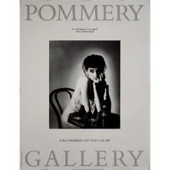 Vintage 1987 original poster designed by Jeanloup Sieff for Champagne Pommery