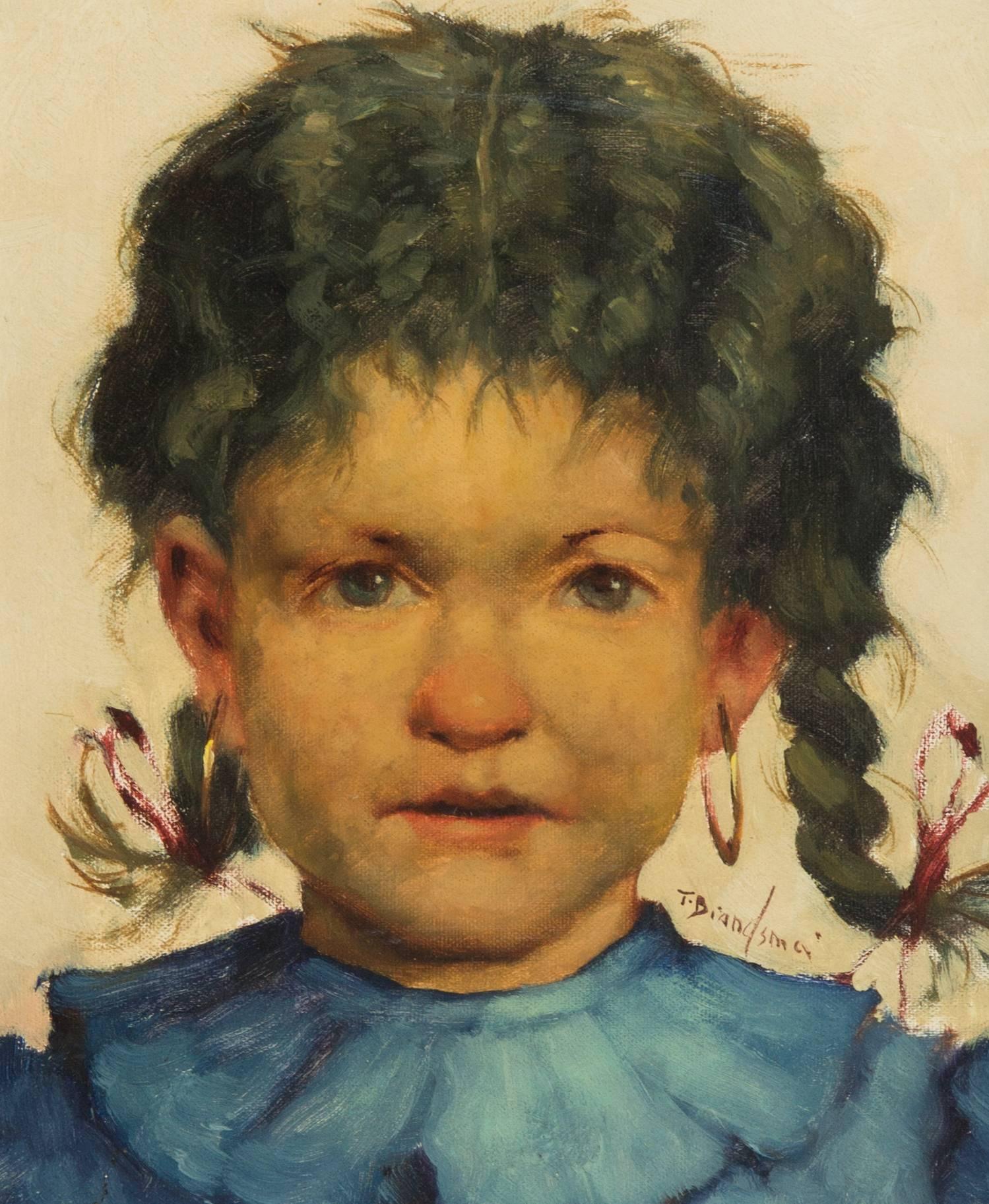 Jeanne Brandsma (1902-1992) - A Pair of Belgian Oils, Portraits of Children 1