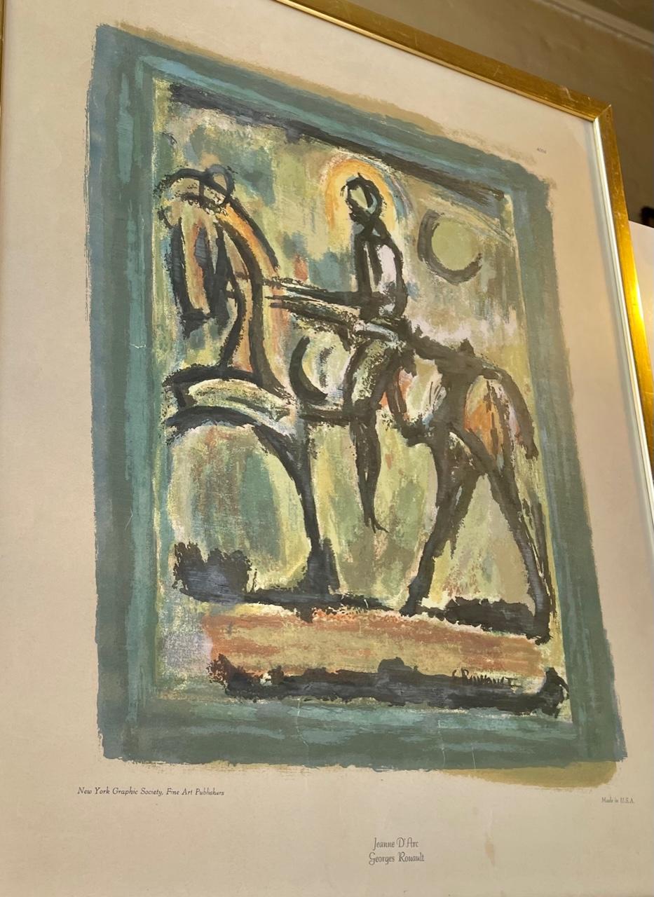 Modern Jeanne D' Arc by Georges Rouault Lithographic Color Print, 1940s New York For Sale
