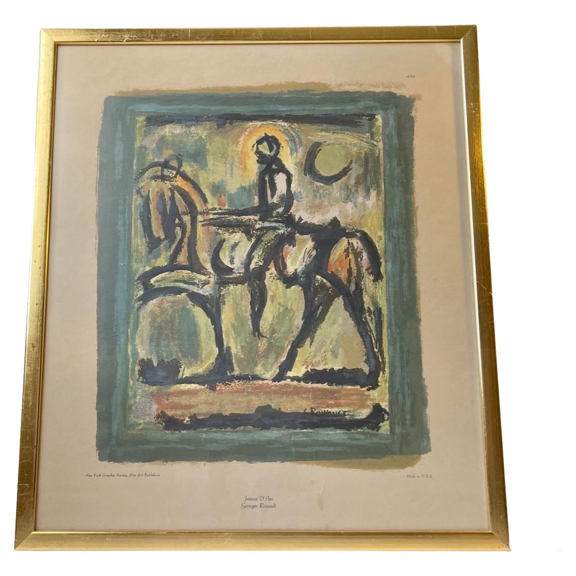 Jeanne D' Arc di Georges Rouault Stampa litografica a colori, anni '40 New York
