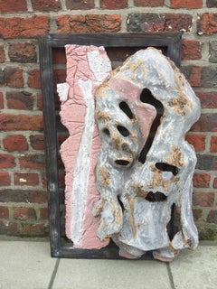 Jeanne Didier, Framed Mixed Media Composition, Art Brut