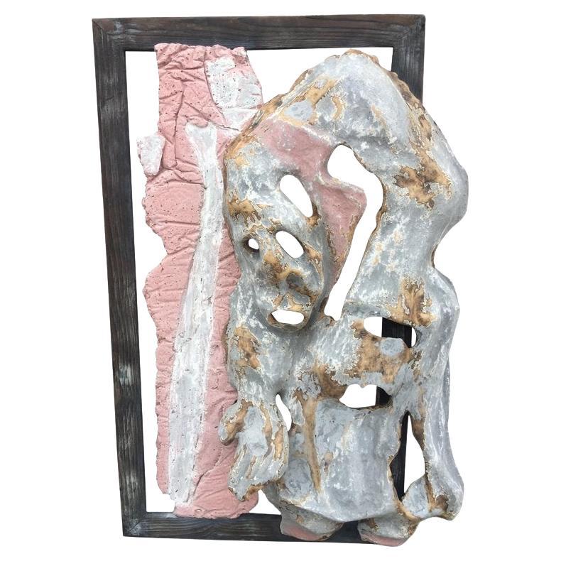 Jeanne Didier, Framed Mixed Media Composition, Art Brut For Sale