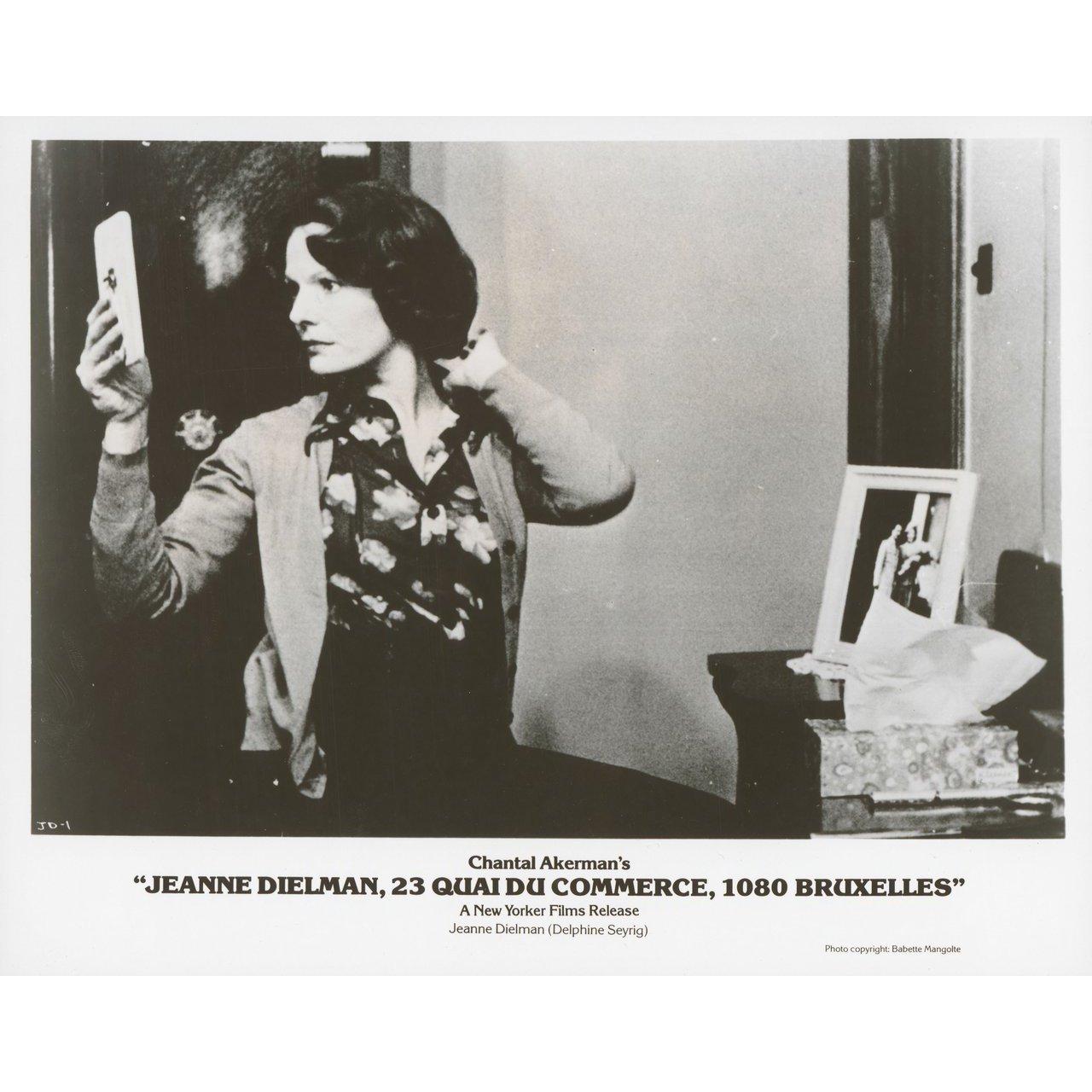 Original 1975 U.S. silver gelatin single-weight photo by Babette Mangoltd for the film Jeanne Dielman, 23, Quai du Commerce 1080 Bruxelles directed by Chantal Akerman with Delphine Seyrig / Jan Decorte / Henri Storck / Jacques Doniol-Valcroze. Fine