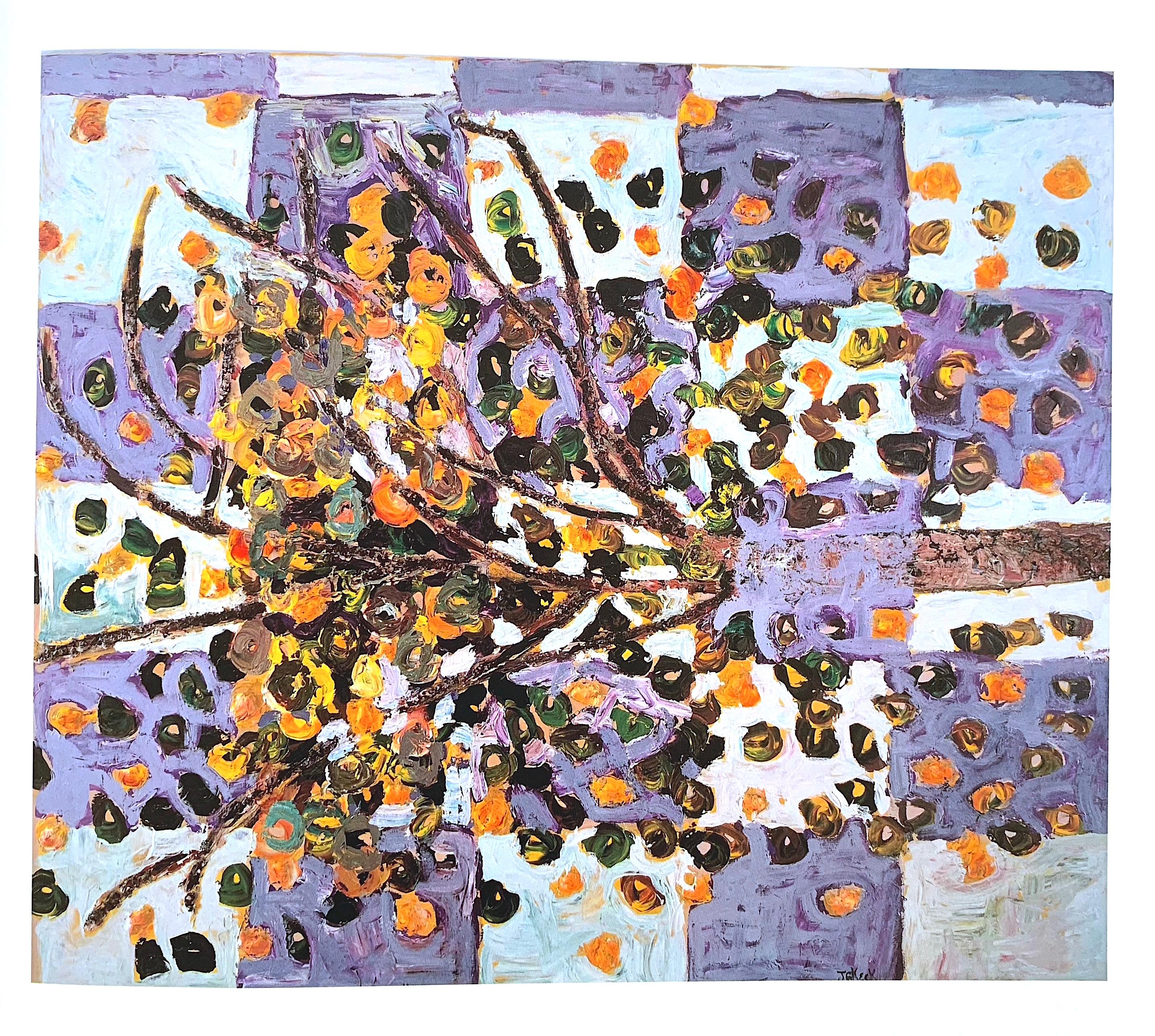 Jeanne Gentry Keck, Persimmon und Wahrnehmung, Öl auf Leinwand, 1996