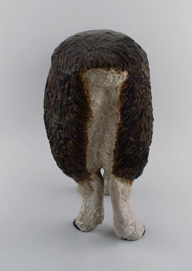 Vernissé Sculpture Colossal en céramique émaillée de Jeanne Grut pour Aluminia, veau de bœuf de muguet en vente